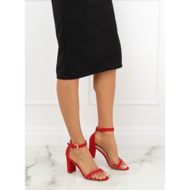Sandály na sloupku červené A8020 Červené 1 Sandály na sloupku červené A8020 Červené 1