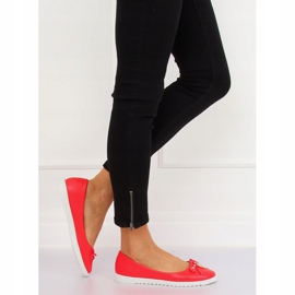 Červené dámské balerínky YSD-04 Red 2