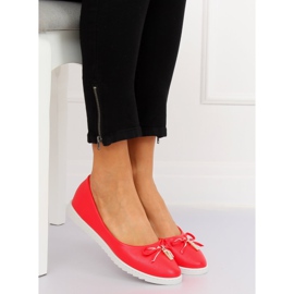 Červené dámské balerínky YSD-04 Red 1