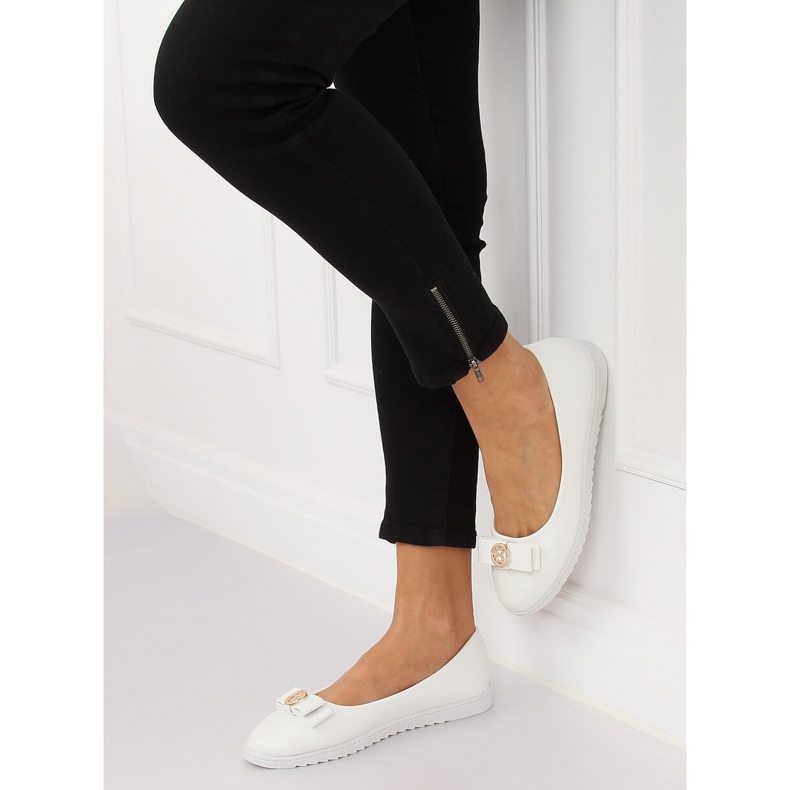 Bílé dámské balerínky YSD-03 White bílý 1