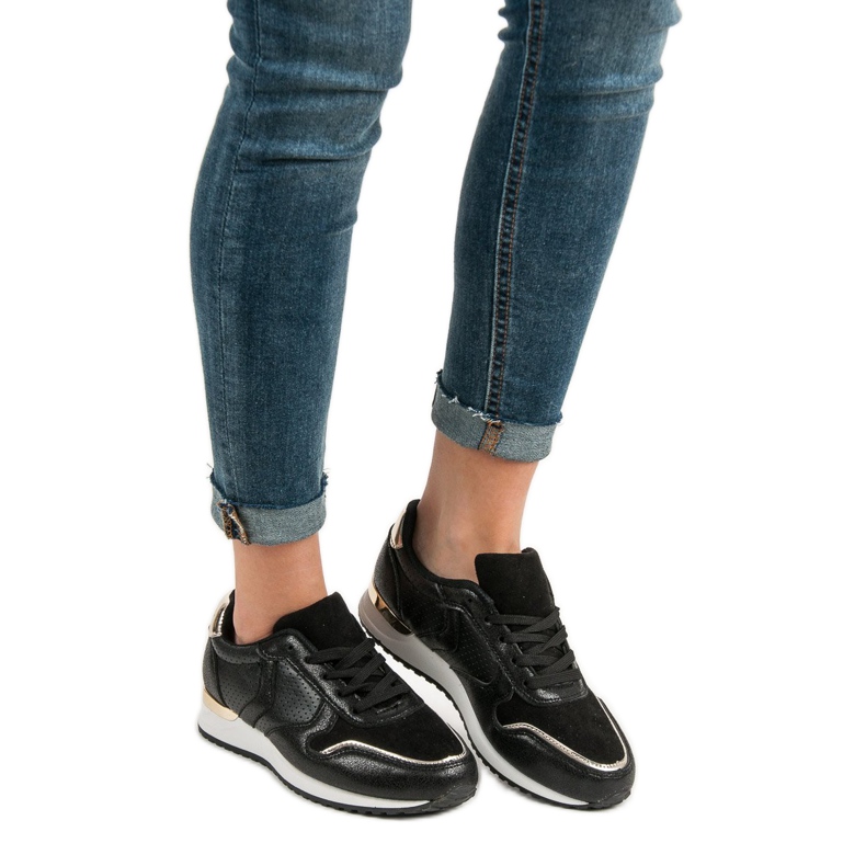 SHELOVET Ležérní sportovní obuv černá 1