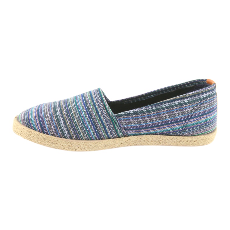 McKey 821 Espadrilles hnědý modrý zelený námořnická modř 2
