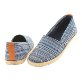 McKey 821 Espadrilles hnědý modrý zelený námořnická modř 4