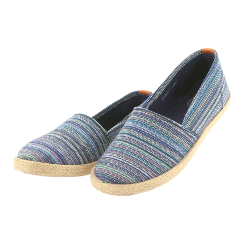 McKey 821 Espadrilles hnědý modrý zelený námořnická modř 3