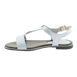 M.Daszyński Sandály modrá perla Daszyński MR1583-7 modrý 2