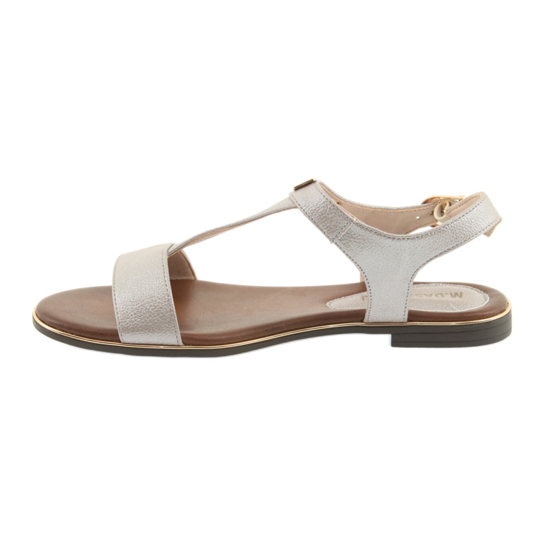 M.Daszyński Sandály na podpatku Daszyński 1583 pearl béžová hnědý šedá 2 M.Daszyński Sandály na podpatku Daszyński 1583 pearl béžová hnědý šedá 2