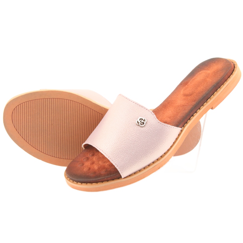 M.Daszyński Dámská dámská plochá pata Daszyński 1837 Pink růžový 4