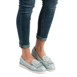 Balada Dámské modré mokasíny modrý 2