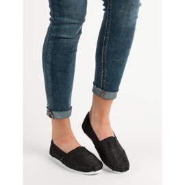 SHELOVET Třpytivé nazouvací tenisky černá 1