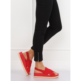 Červené dámské sandály G-202 Red 1