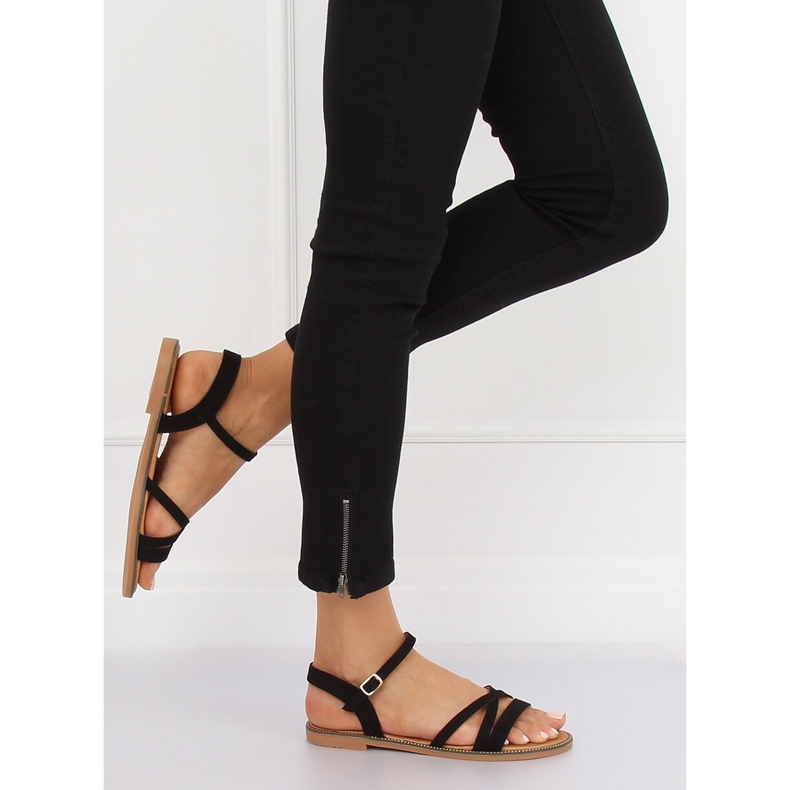 Černé dámské sandály S55 Black černý 1