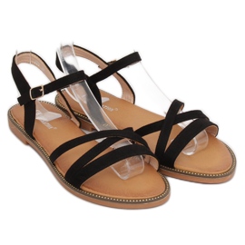 Černé dámské sandály S55 Black černá 2
