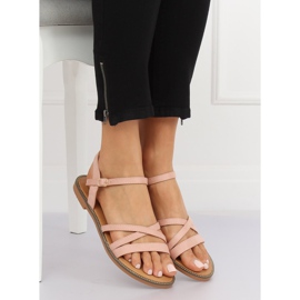 Růžové dámské sandály S55 Pink růžový 1
