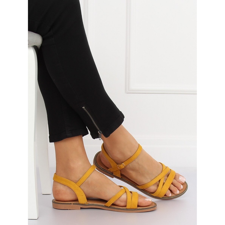 Žluté sandály pro ženy S55 Yellow žlutá 1
