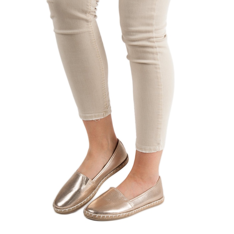 New Tlck Zlaté espadrilky zlatý 1