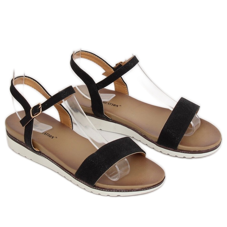 Černé dámské sandály S18-33 Black černý 2