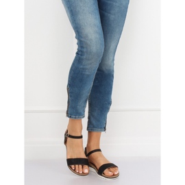 Černé dámské sandály S18-33 Black černý 1