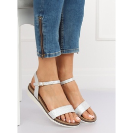 Stříbrné dámské sandály S18-33 Silver šedá 1