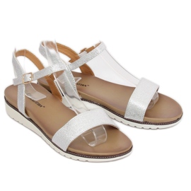 Stříbrné dámské sandály S18-33 Silver šedá 2