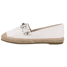 Janessa Espadrilky s cvočky bílý 2