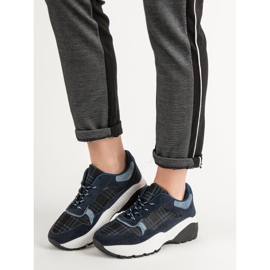 SHELOVET Tmavě modré tenisky modrý námořnická modrá 1