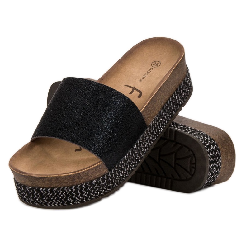 Goodin Pantofle Na Platformě černý 2