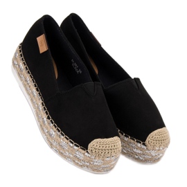 Forever Folie Černé espadrilky na platformě černý 1