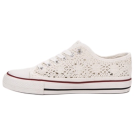 Renda Krajkové tenisky bílý 2
