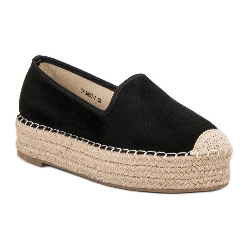 Best Shoes Lordsy na platformě černá 1