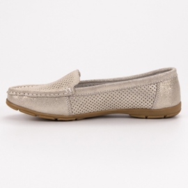 Kožené mokasíny VINCEZA žlutá 1