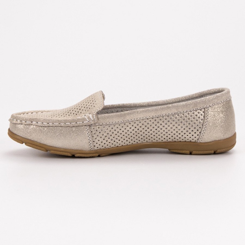 Kožené mokasíny VINCEZA žlutá 1