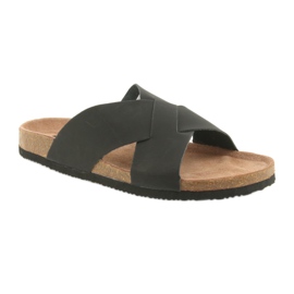 Pánské profilované černé pantofle Big Star 174603 černá 1