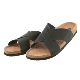 Pánské profilované černé pantofle Big Star 174603 černá 3