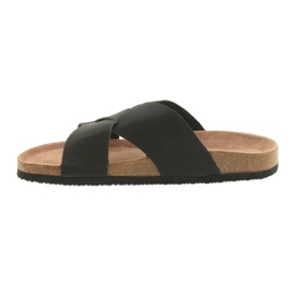 Pánské profilované černé pantofle Big Star 174603 černá 2