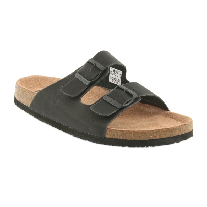 Pánské profilované černé pantofle Big Star 174605 černá 1