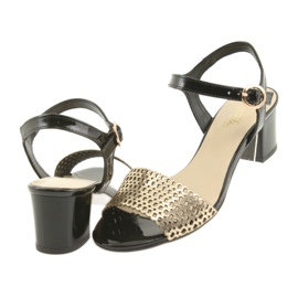 Espinto Černé / zlaté sandály černý žluť 4