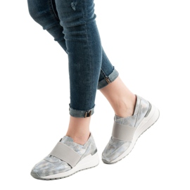 Goodin Nazouvací kožené boty šedá 2