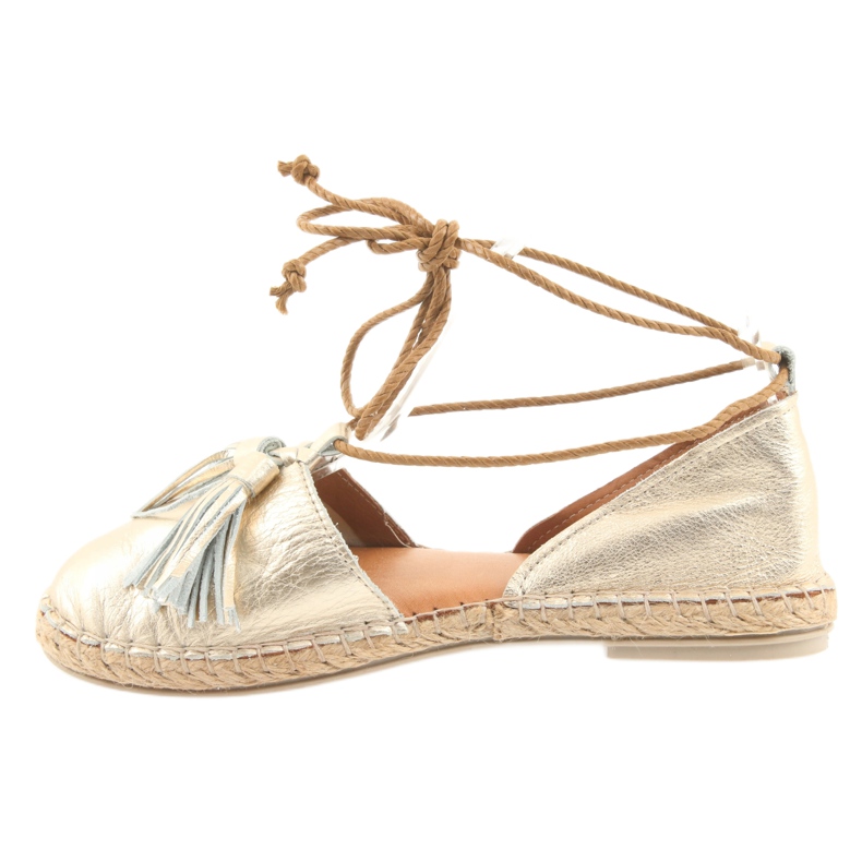 Dámské espadrilky, Badura, vázané 4875 zlatý 2 Dámské espadrilky, Badura, vázané 4875 zlatý 2