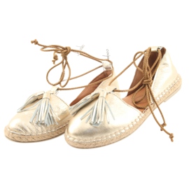 Dámské espadrilky, Badura, vázané 4875 zlatý 3 Dámské espadrilky, Badura, vázané 4875 zlatý 3