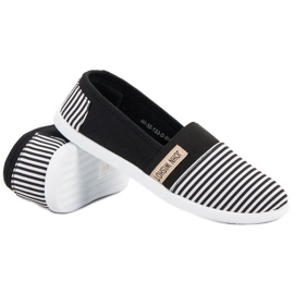 SHELOVET Pruhované slipy černý 1