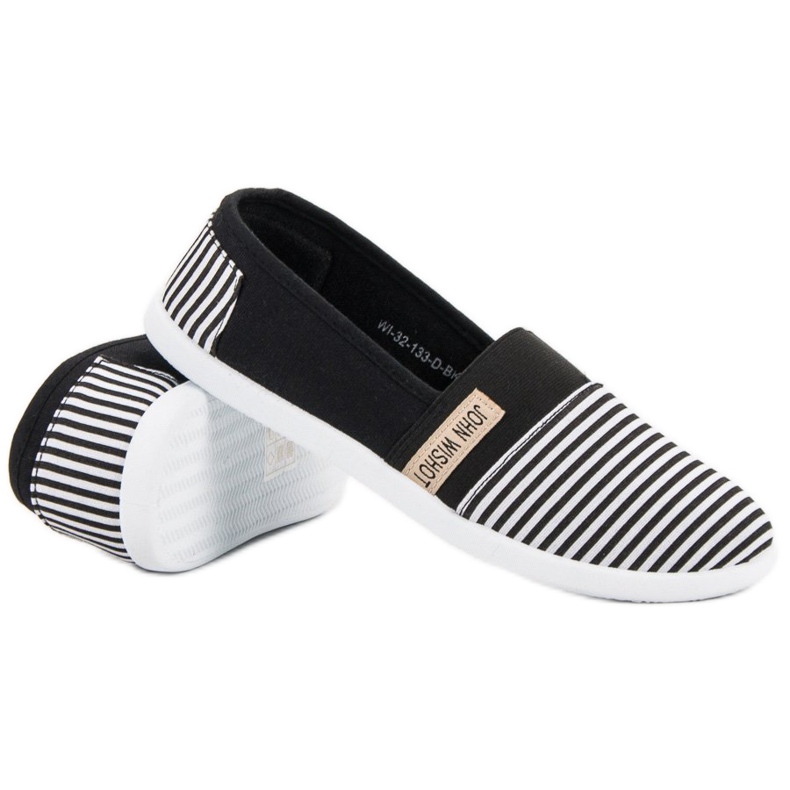 SHELOVET Pruhované slipy černá 1