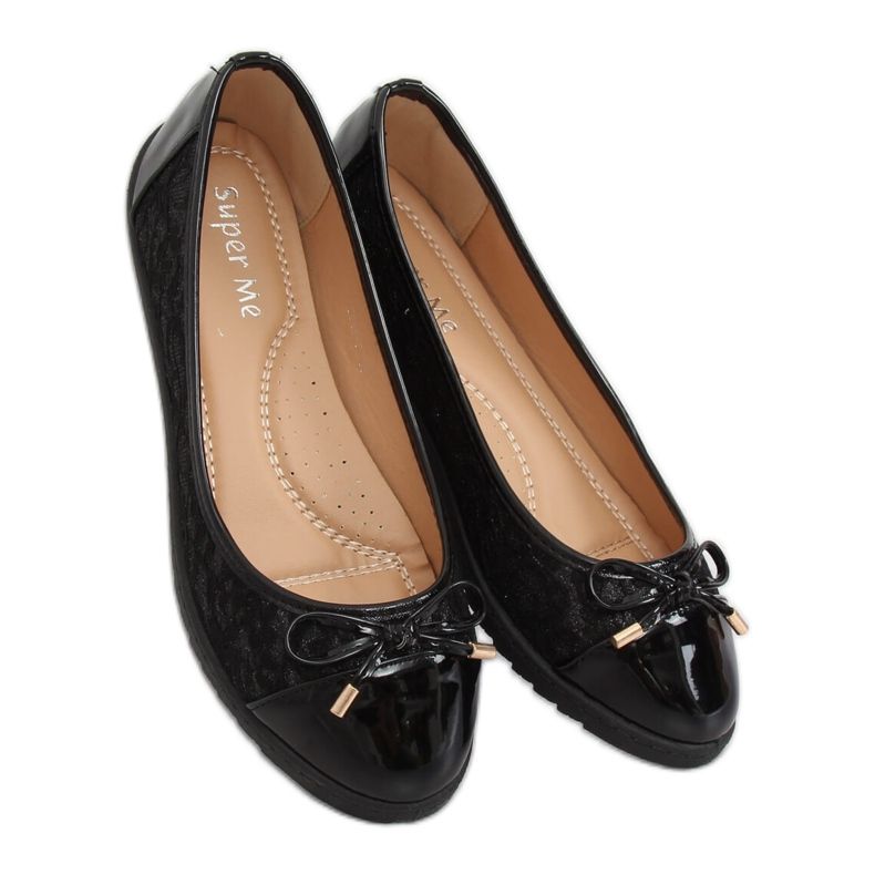Černé dámské balerínky 7846-P Black černý 2