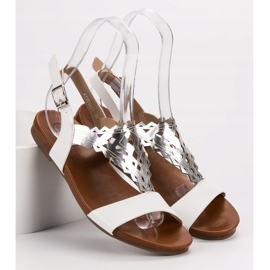 Kylie Stylové ploché sandály bílý 1