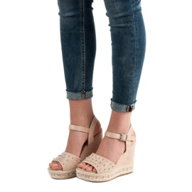 SHELOVET Sandály S Kamínky hnědý 2