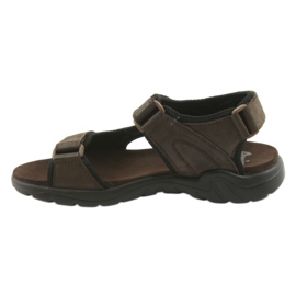 American Club Americké kožené sportovní sandály CY11 hnědé černá hnědý 2