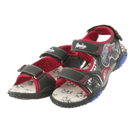 American Club Sandály Monster Truck HL18 Black/Red Leather Insert černý 3