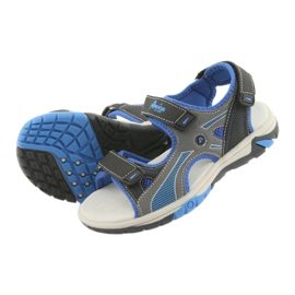 Chlapecké sandály Navy / Royal American Club RL22 modrý šedá námořnická modrá 4