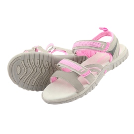 American Club American Sandals Sports Sports HL14 šedá/růžová 4