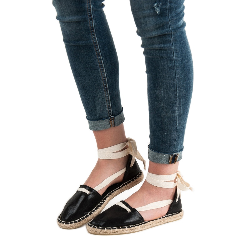 Cm Paris Vázané espadrilky černý 2