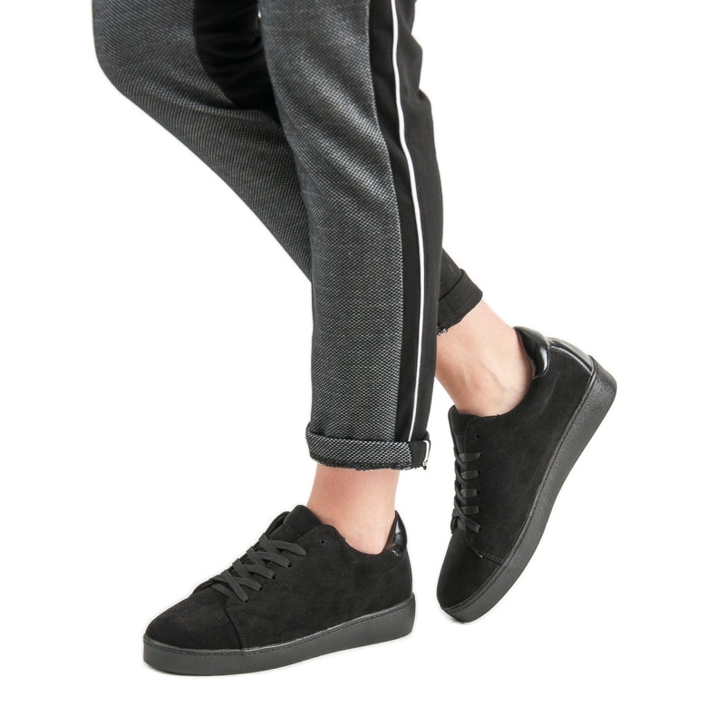 Lucky Shoes Semišové sportovní boty černá 1